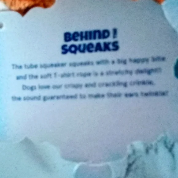 3/$30 NWT Bark Box Toys Christmas - Fluffy Sue - Tug-O-War Squeaky Crinkle Toy - Picture 5 of 7